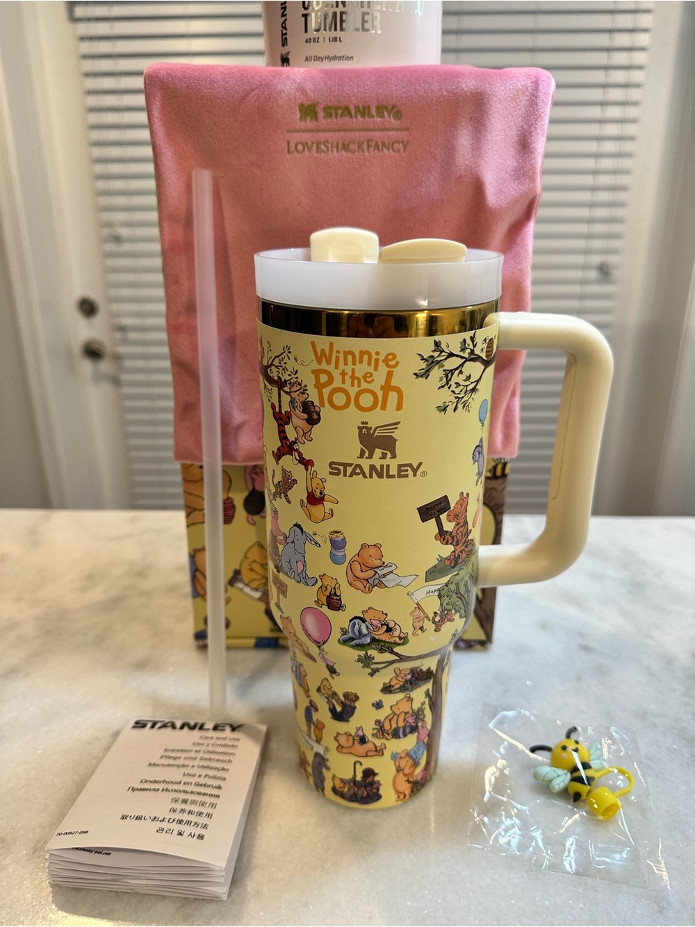Stanley Winnie The Pooh Collaboration Limited Edition Yellow 40oz Tumbler